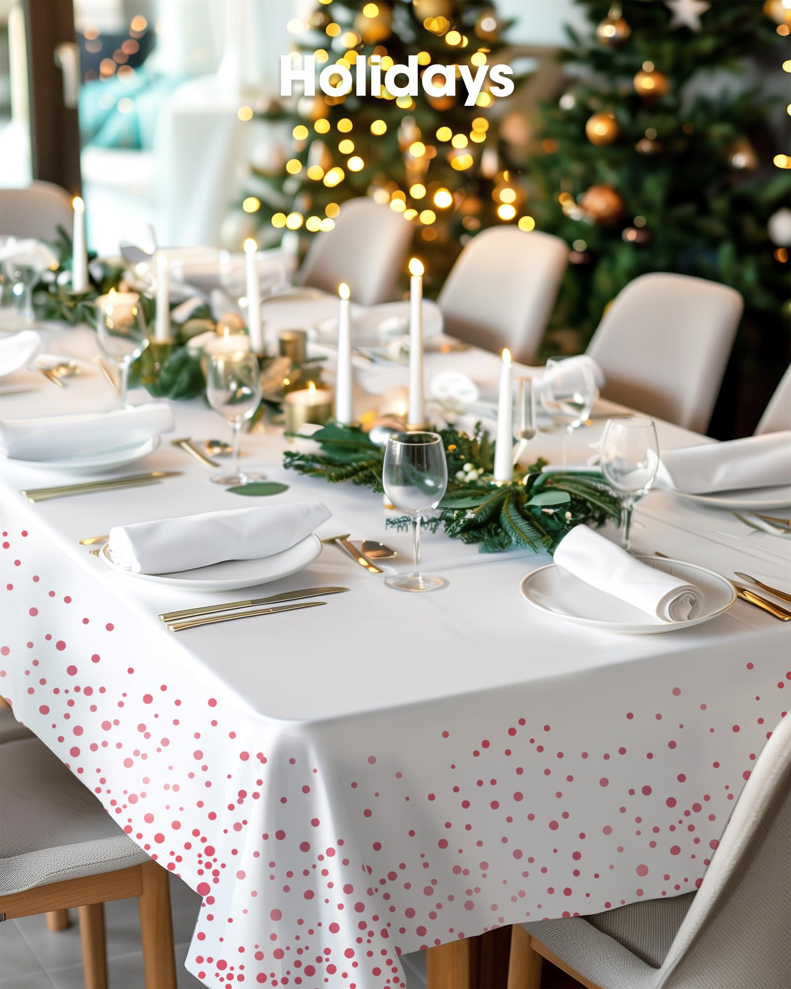 Single-use Pureegg tablecloth design enables fast post-event cleanup.