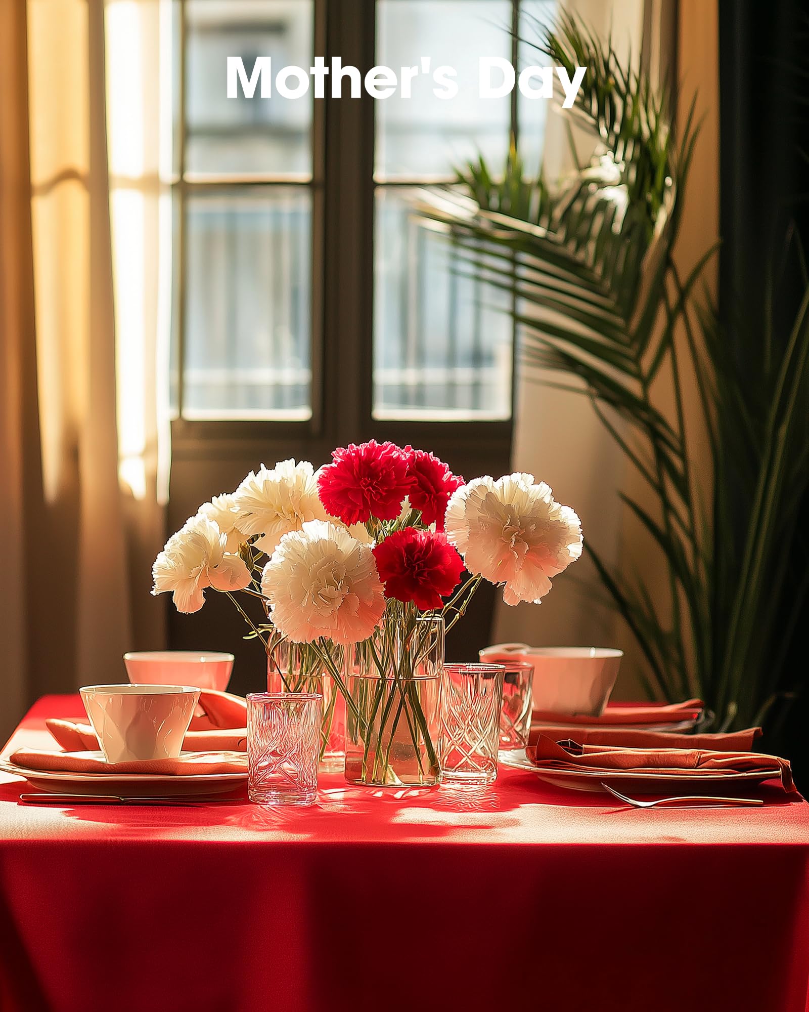 Pureegg holiday red tablecloth brings seasonal vibes while simplifying cleanup.