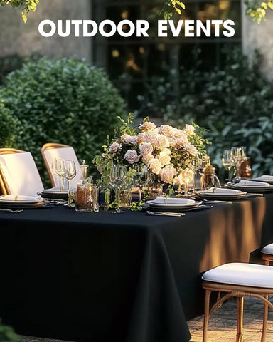Pureegg outdoor dining setup creates a polished picnic ambiance.