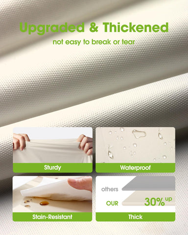 Pureegg plastic tablecloth waterproof and stain-resistant for mess-free parties.
