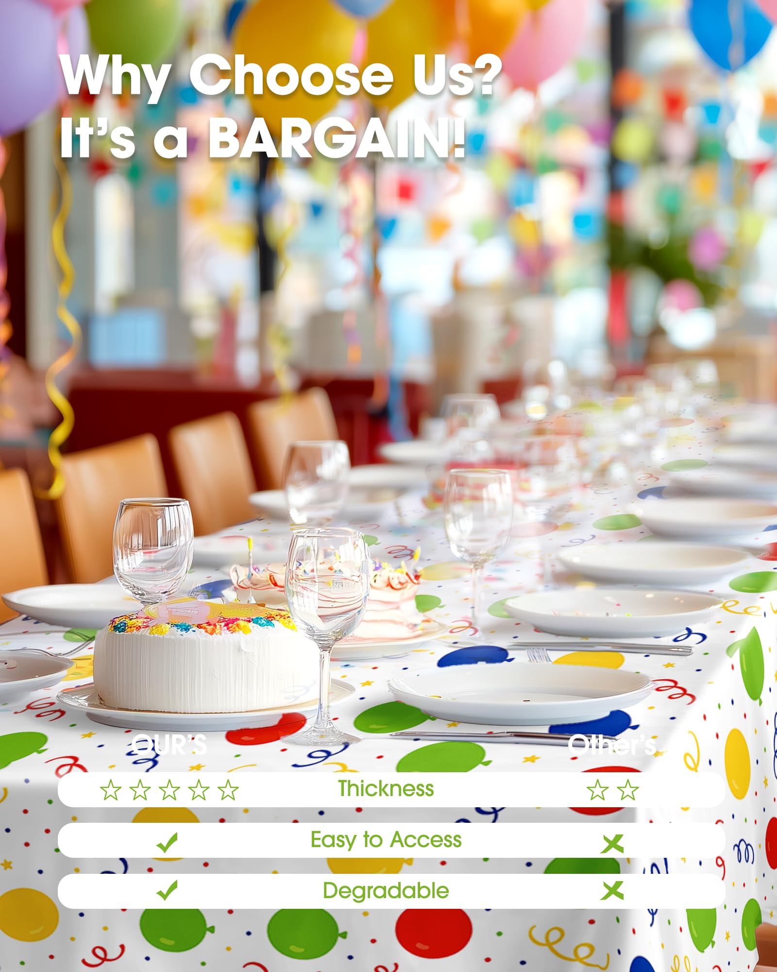 Pureegg rainbow cover adds vibrant mood to any party setting