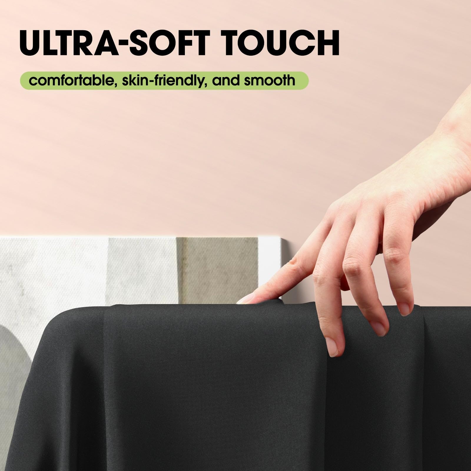 Pureegg rectangle tablecloth fabric close-up shows abrasion resistance and soft texture