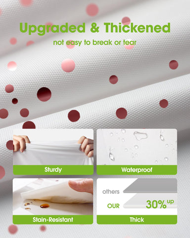 Rose gold edge detail on Pureegg tablecloth adds festive touch to celebrations.