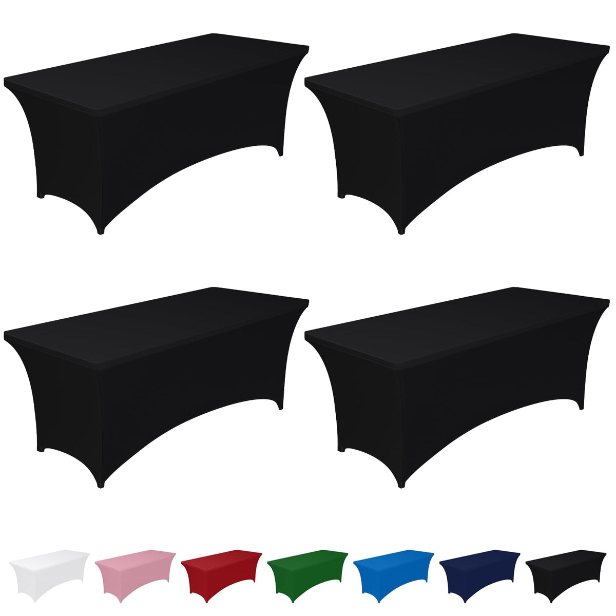 Pureegg Spandex 6ft tablecloth fits tightly for a polished event setup