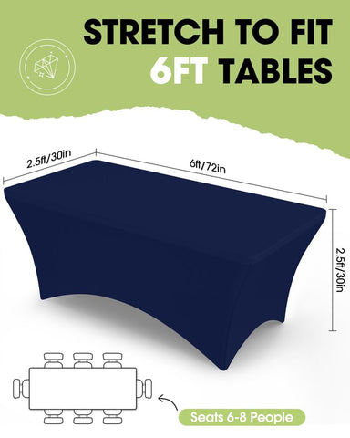 Pureegg 6ft table cloth highlighting elastic pockets that keep outdoor tables secure.