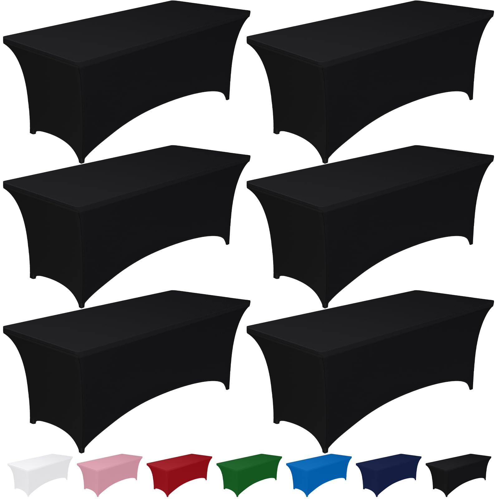 Pureegg spandex tablecloth on a 6ft rectangle table shows a tight, wrinkle-free fit.