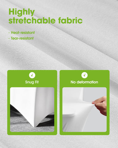Pureegg Spandex tablecloth twin-needle stitching detail for durability