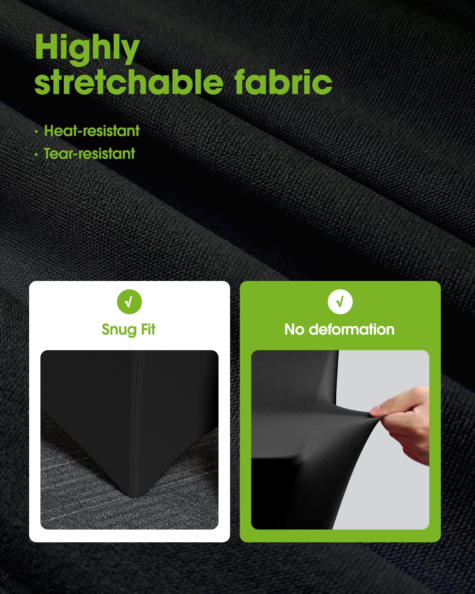 Twin-needle stitching detail on Pureegg tablecloth ensures durable edges for long use.