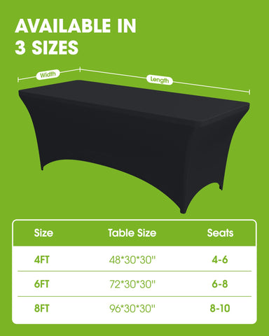 Pureegg spandex tablecloth wind-resistant outdoor setup for banquets and parties.