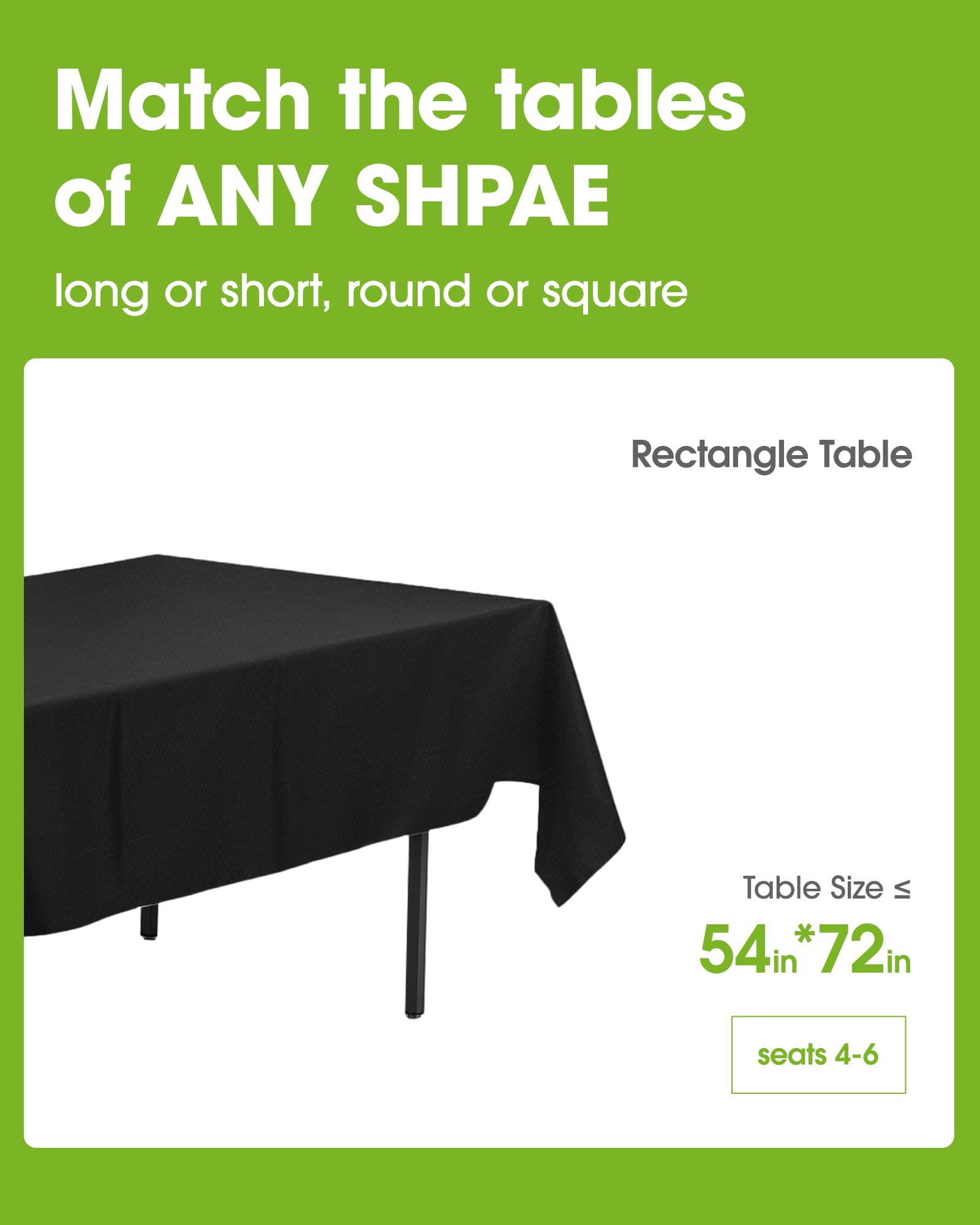 Pureegg disposable table cloth arranged over folding buffet table