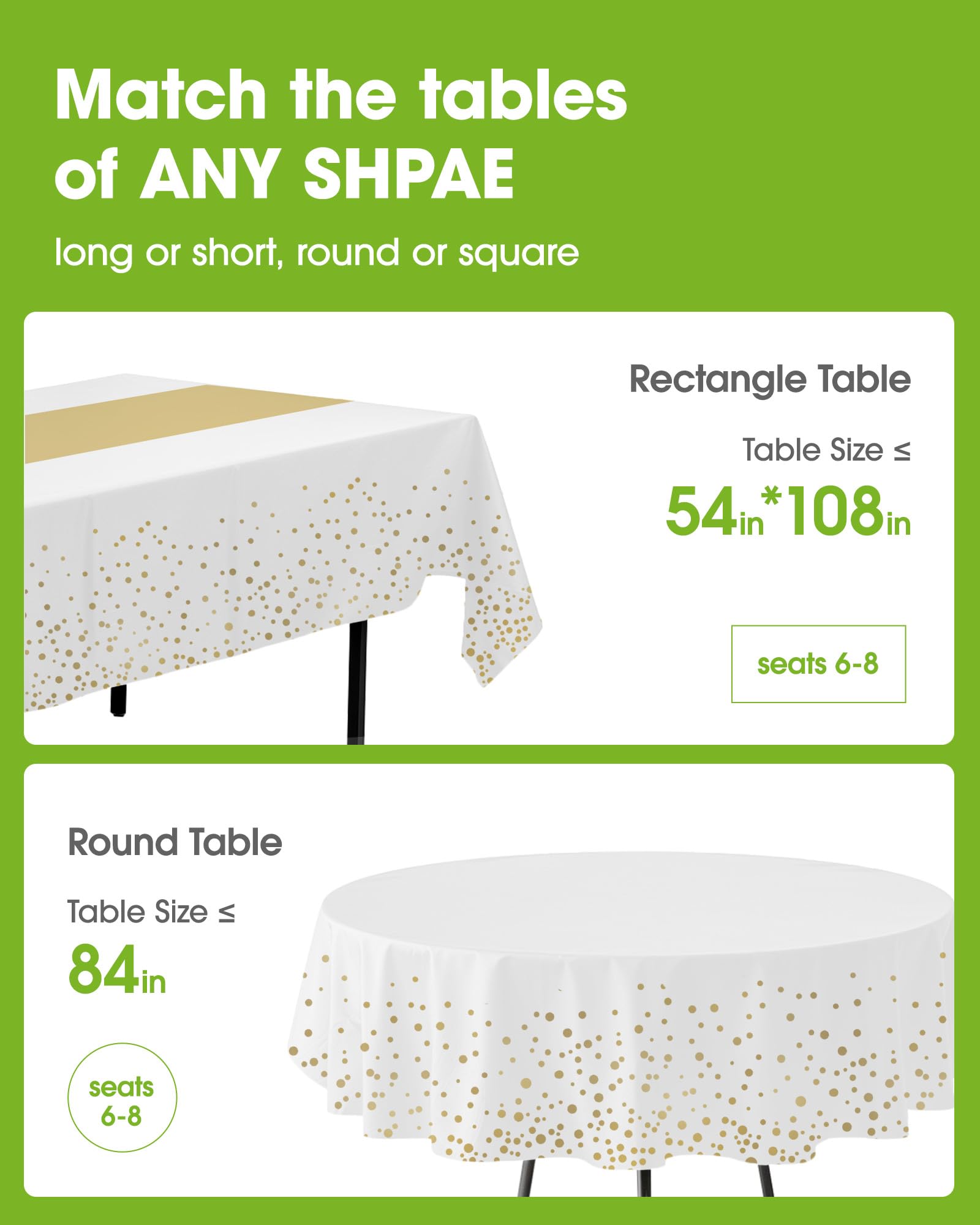 Pureegg 10-pack disposable tablecloths ready for effortless party cleanup