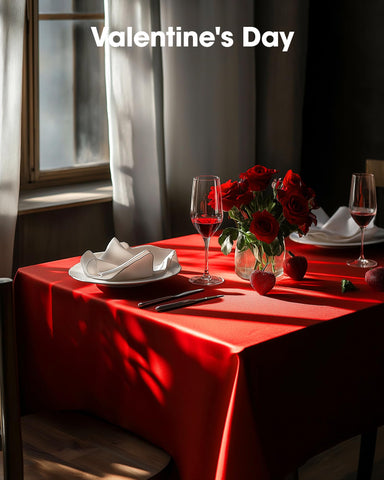 Pureegg eight pack red tablecloth for versatile events