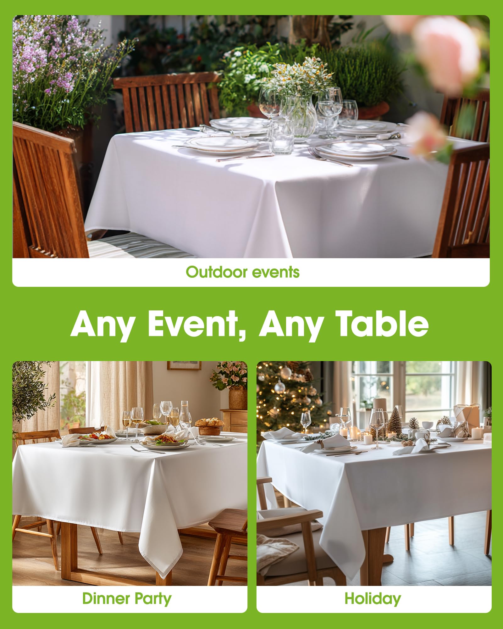 Pureegg tablecloth available in white, black and pink