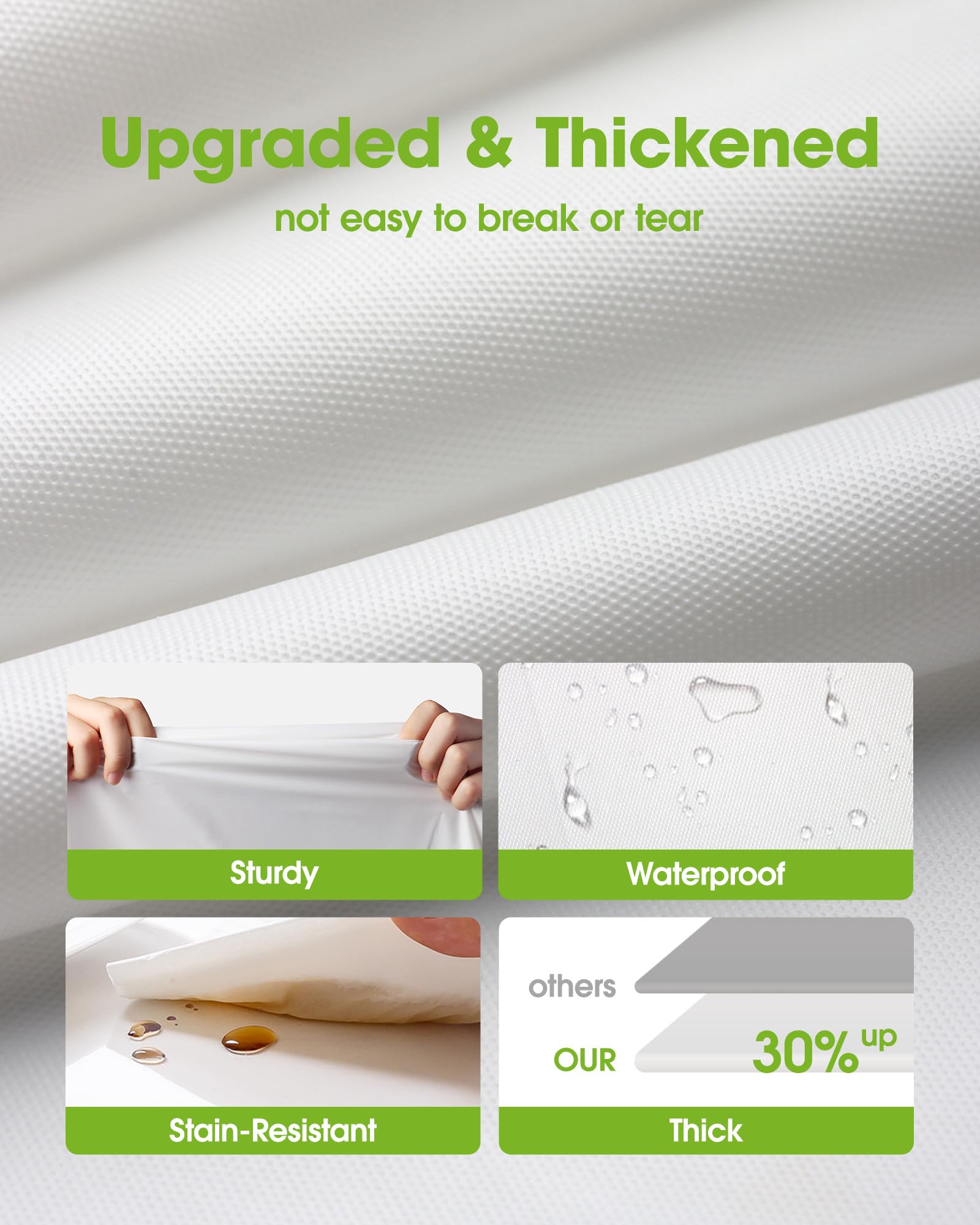 Pureegg white tablecloth on a buffet setup, ideal for outdoor gatherings.