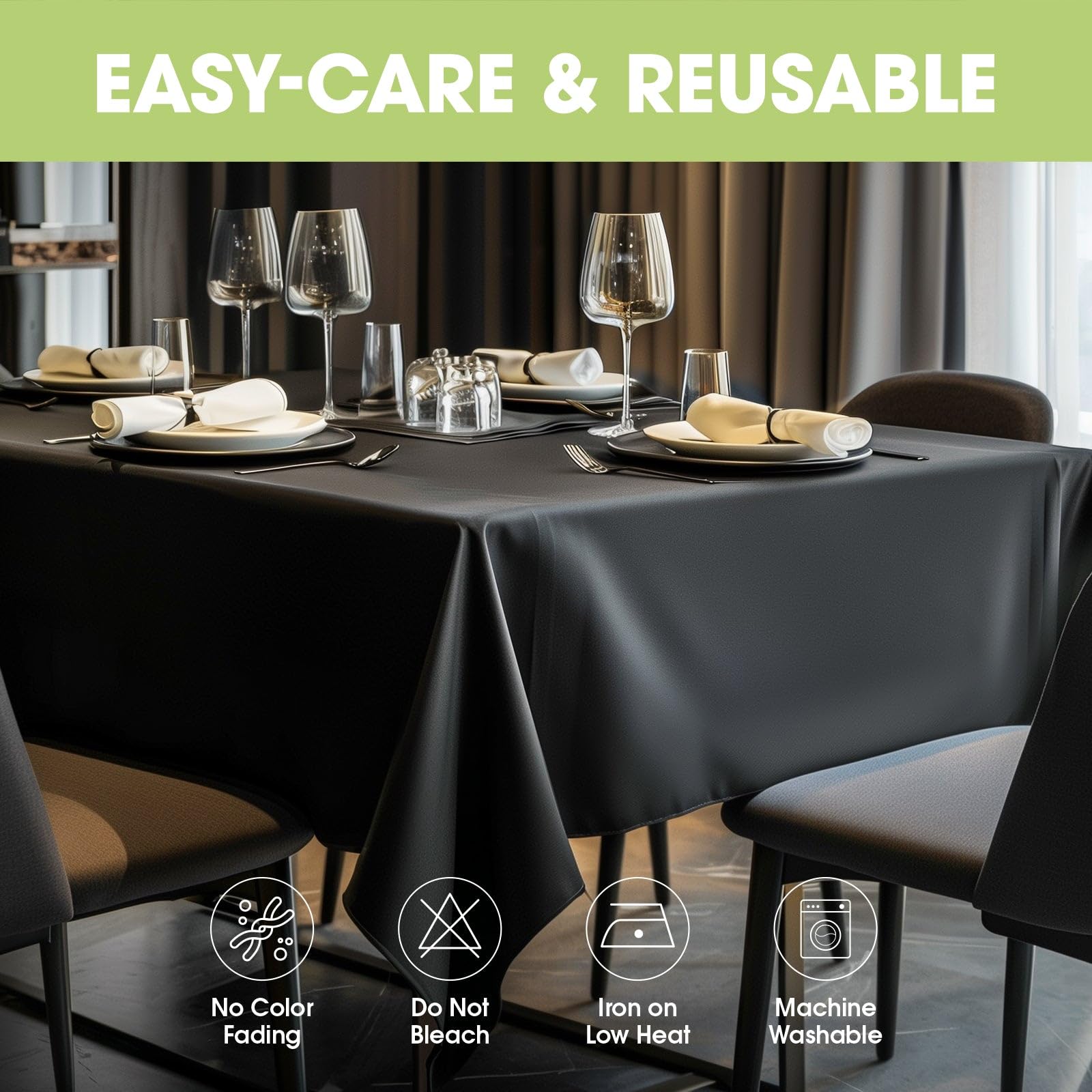 Pureegg outdoor wedding picnic setup with rectangle tablecloth