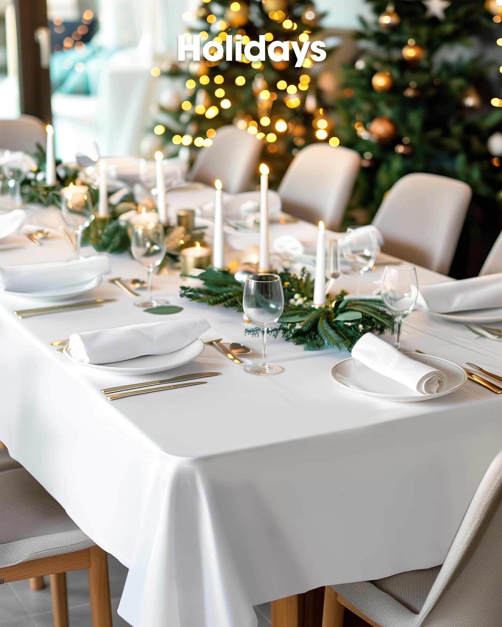 Pureegg party table adorned with white disposable cloth.