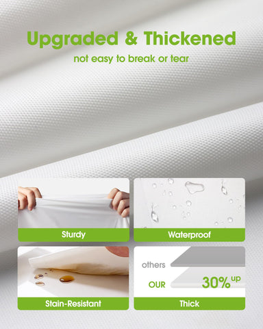 Pureegg rectangle white tablecloth ideal for formal and casual dining.