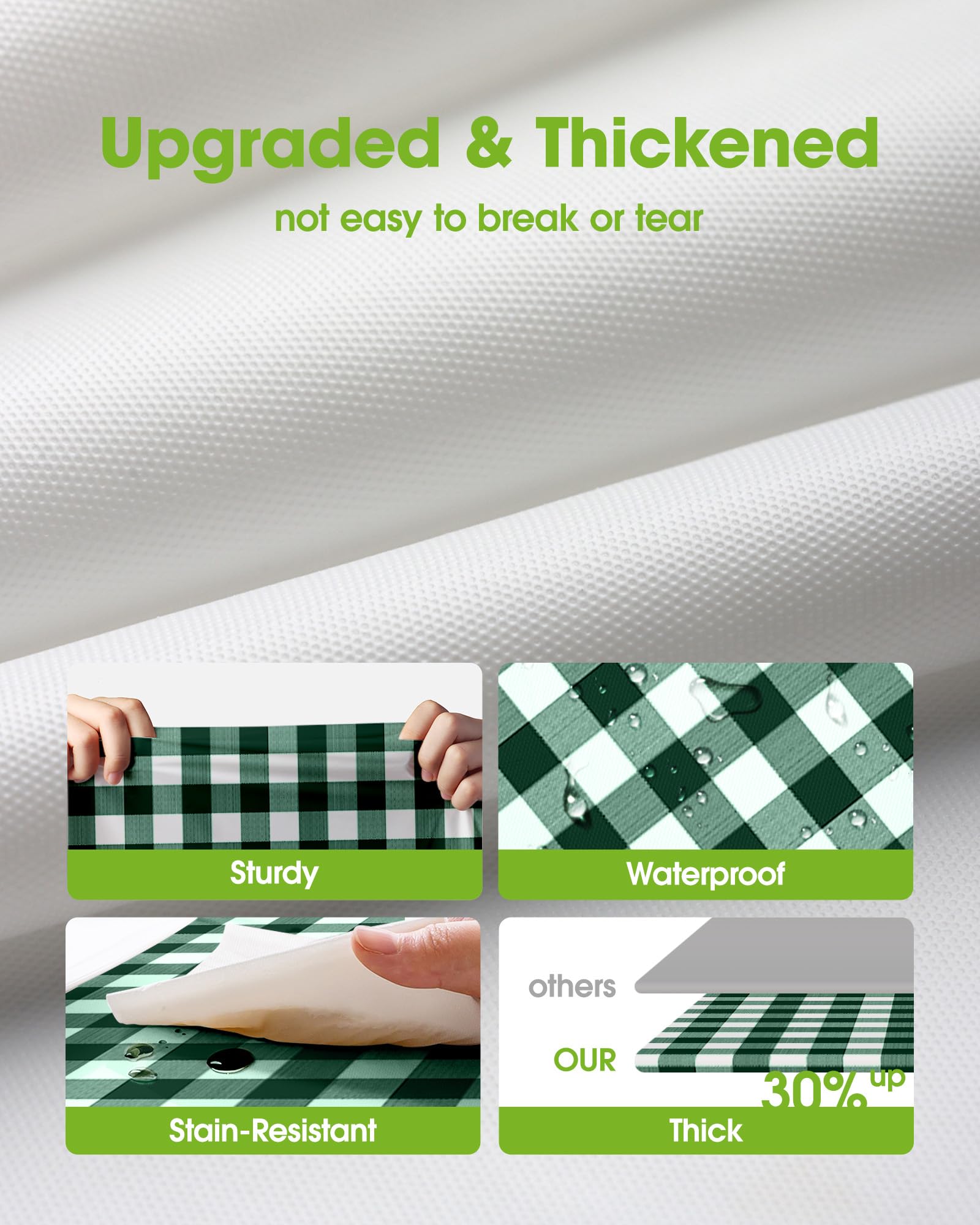 Pureegg stain-resistant tablecloth in use during a party.