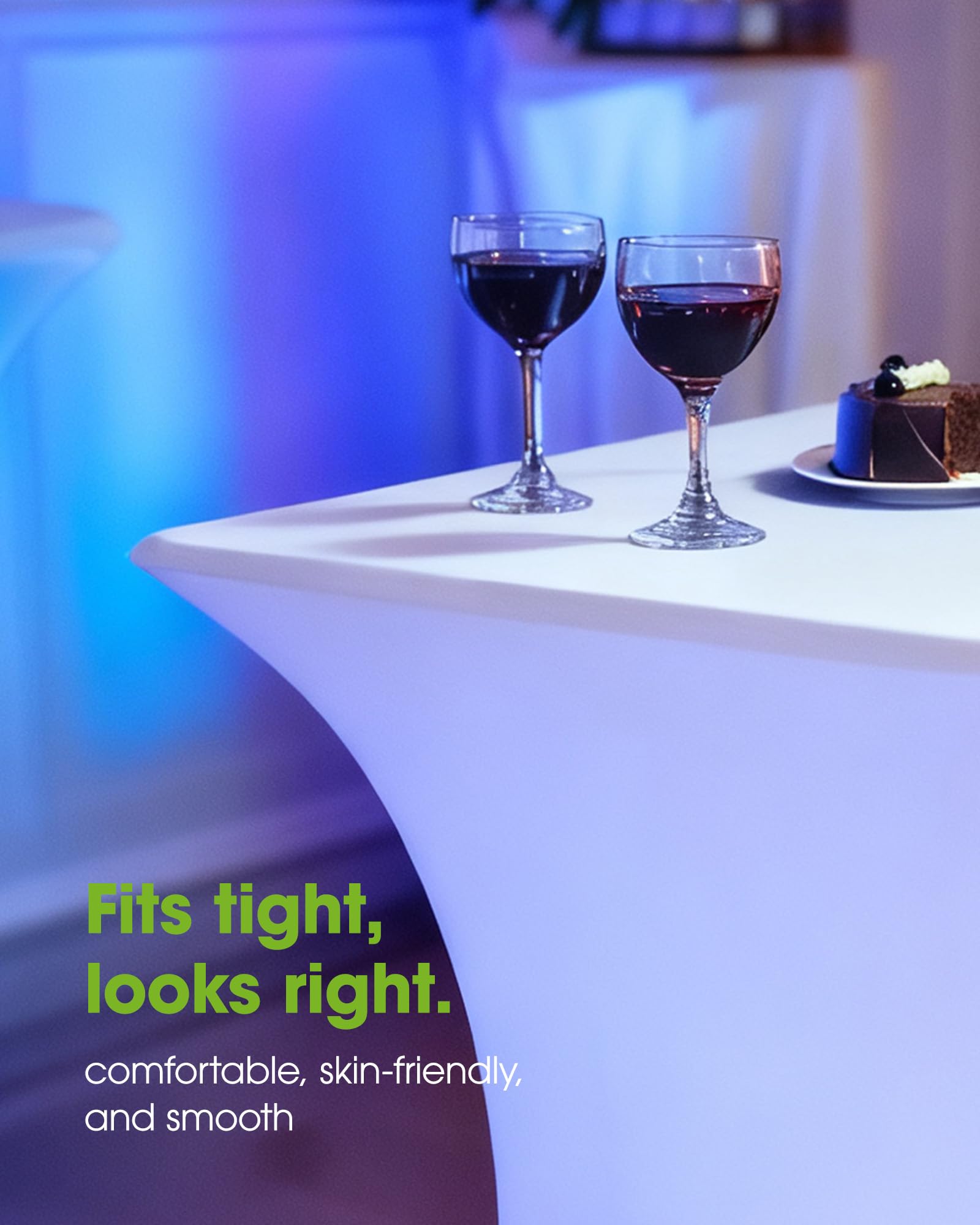 Close-up of Pureegg stretch fabric showing wrinkle resistance.