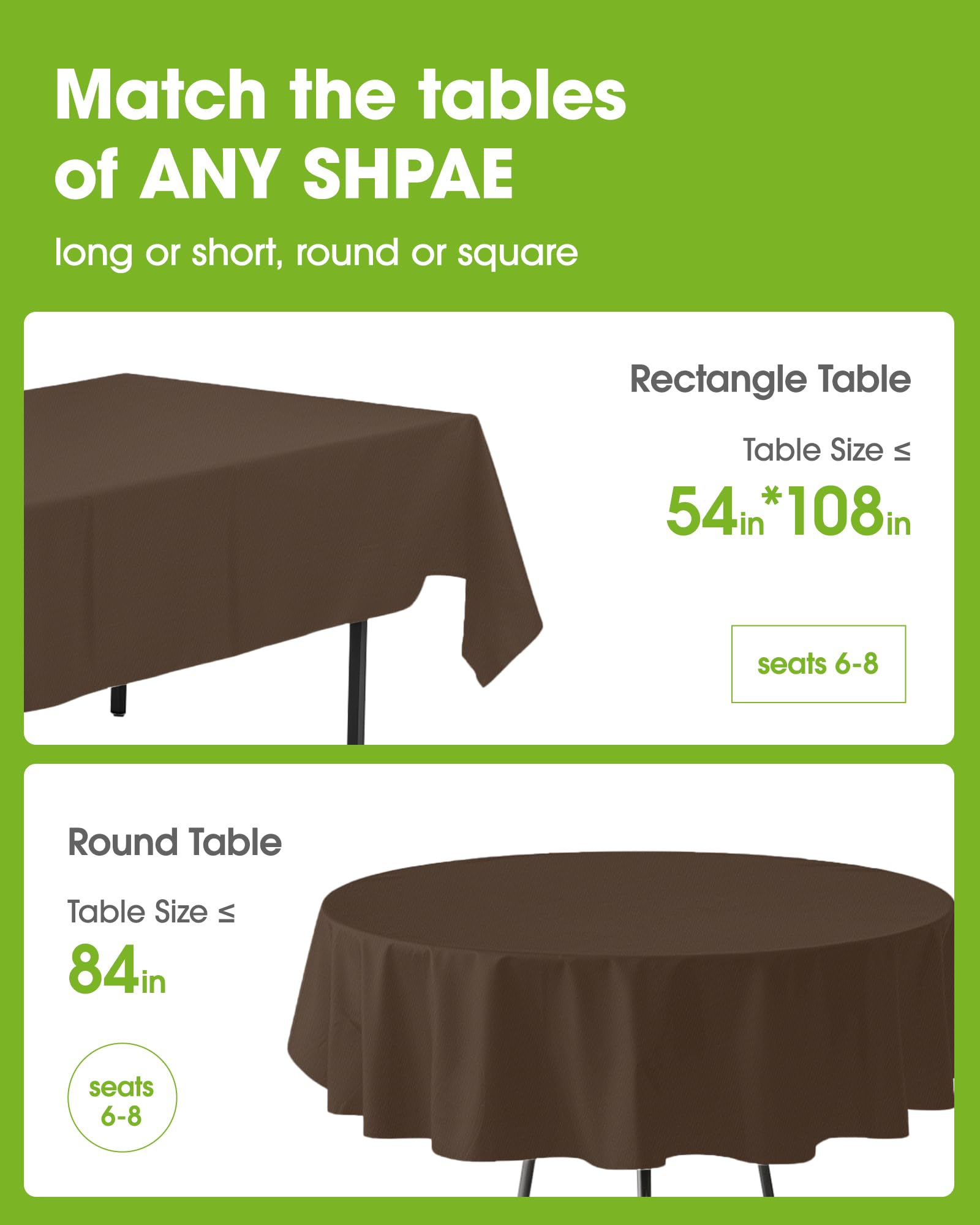 Close-up of Pureegg thickened PEVA tablecloth showing waterproof, stain-resistant fabric