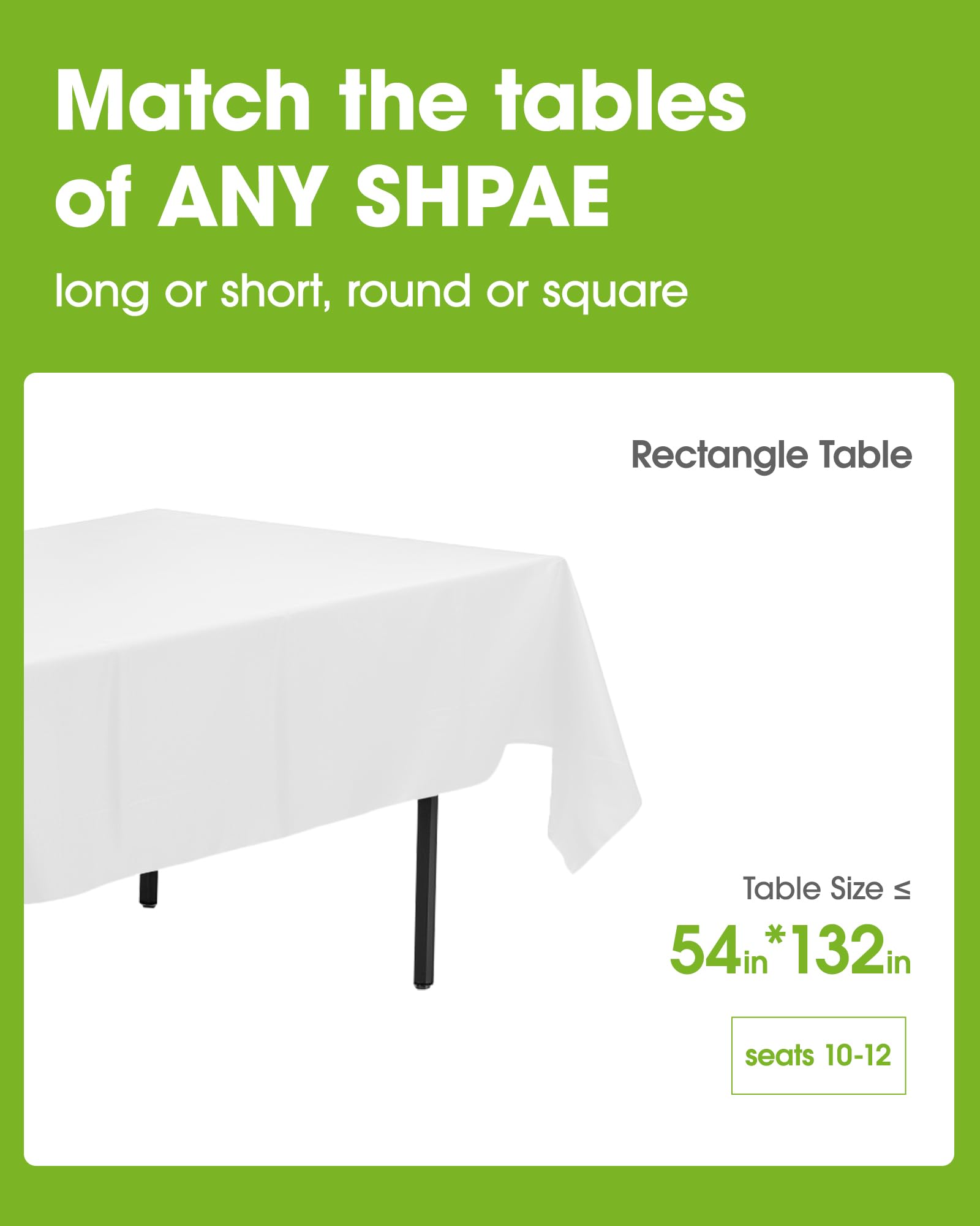 Pureegg tablecloth waterproof and stain-resistant shown on a clean surface.