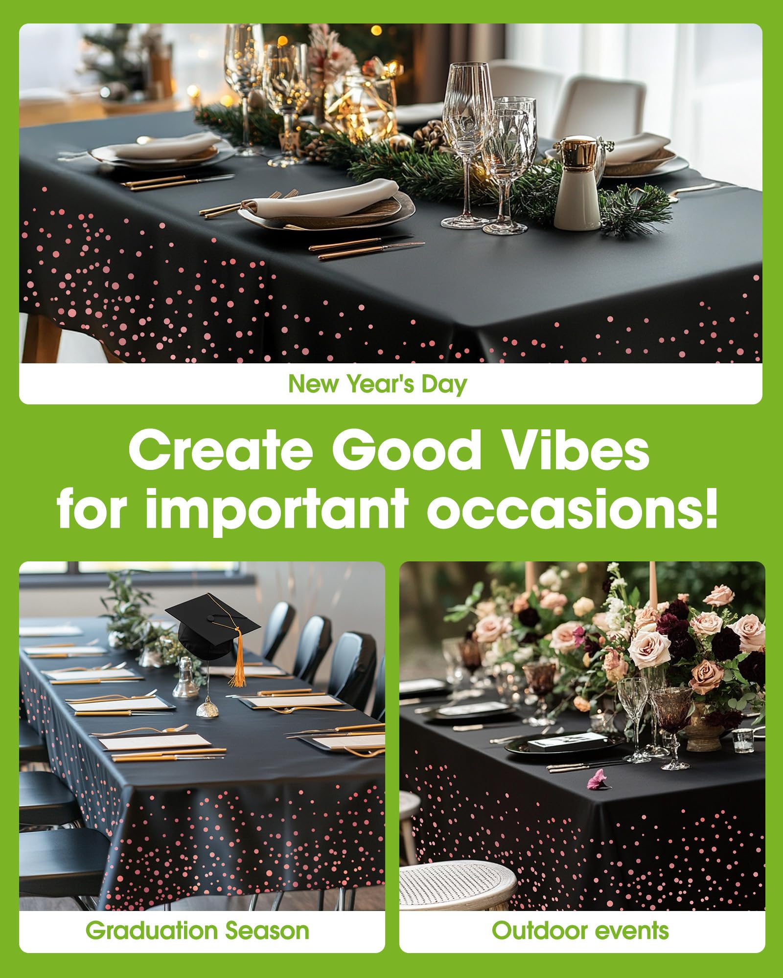 Pureegg tablecloth surface is waterproof and stain-resistant for spills