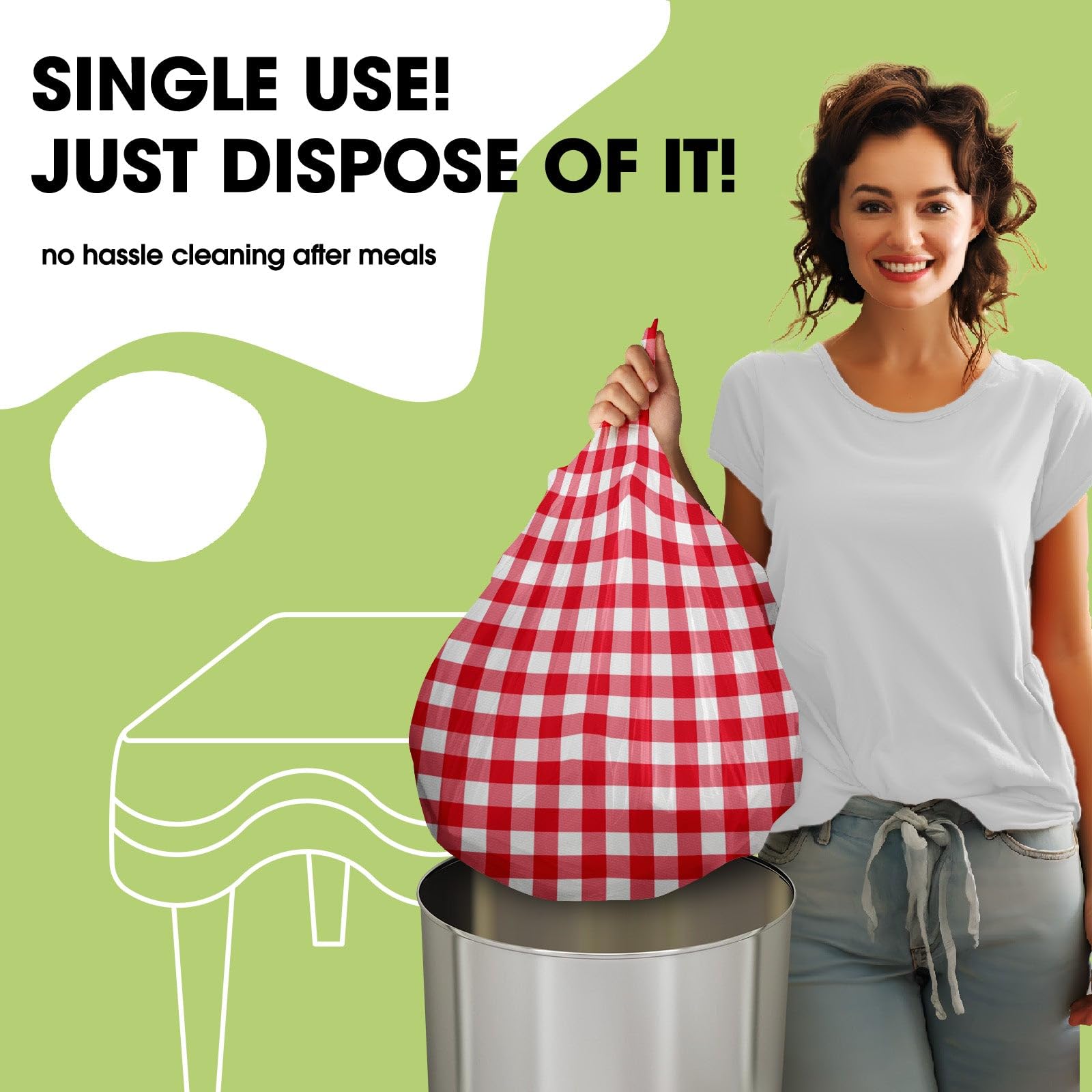 Pureegg waterproof and stain-resistant material protects surfaces during meals