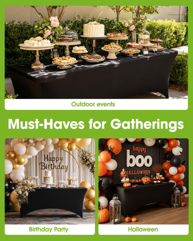 Pureegg wind-resistant outdoor tablecloth stays put.