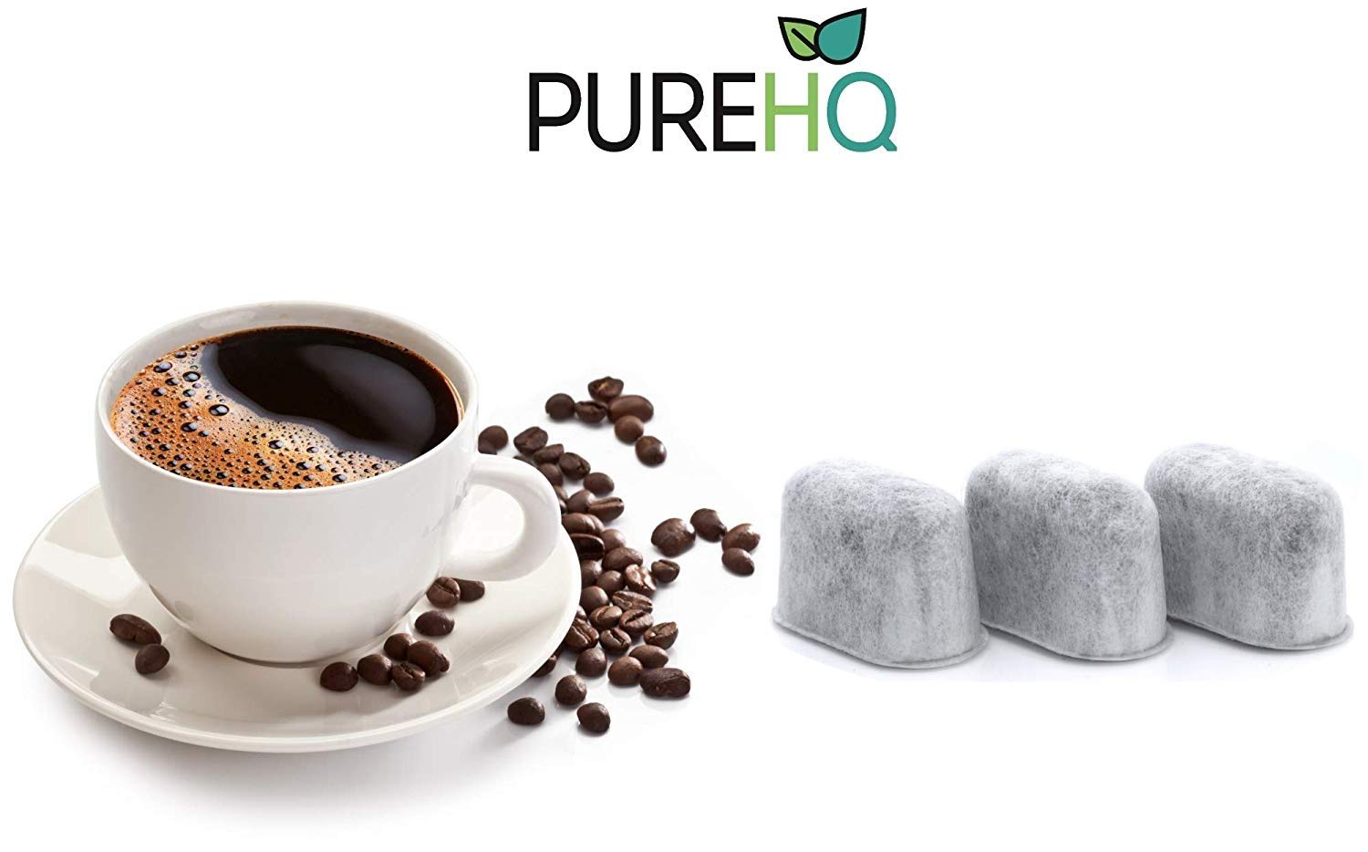 PUREHQ three-pack filters ensure ongoing fresh brews.