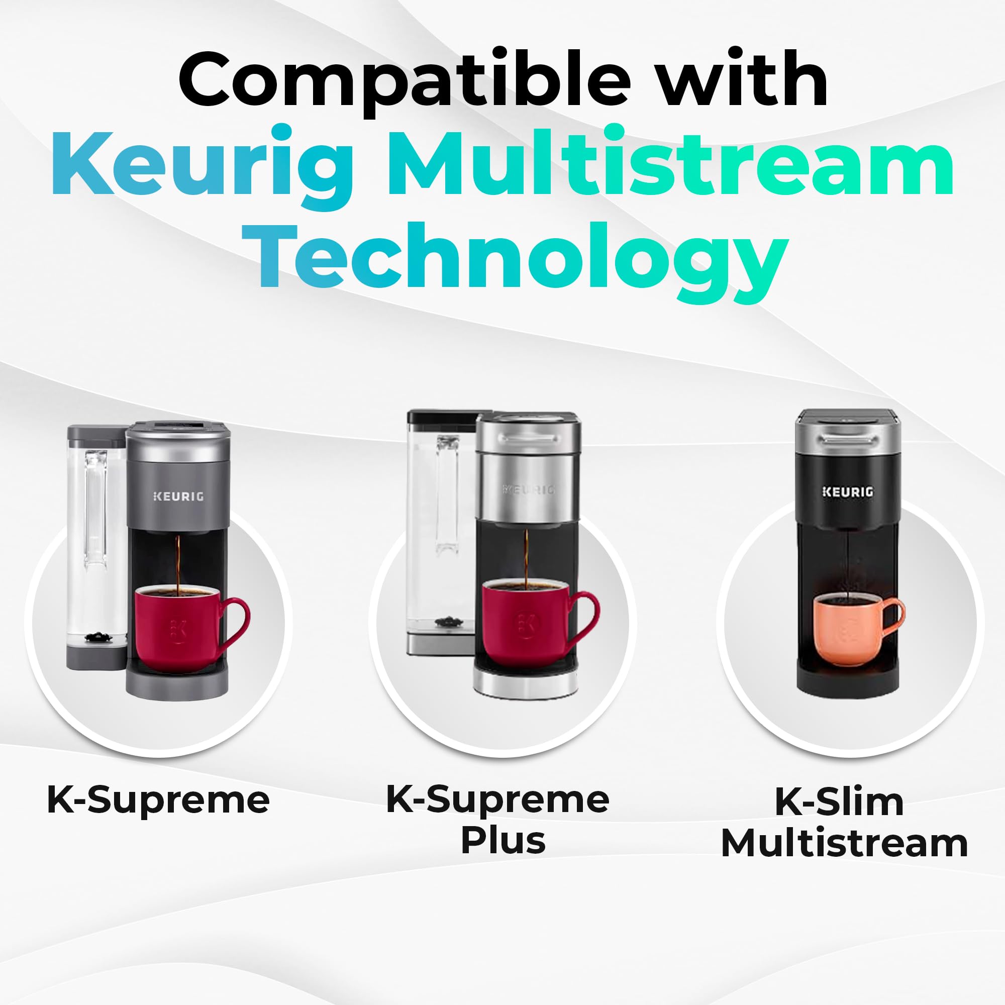 PUREHQ durable four-pack reusable K Cups set for Keurig machines.