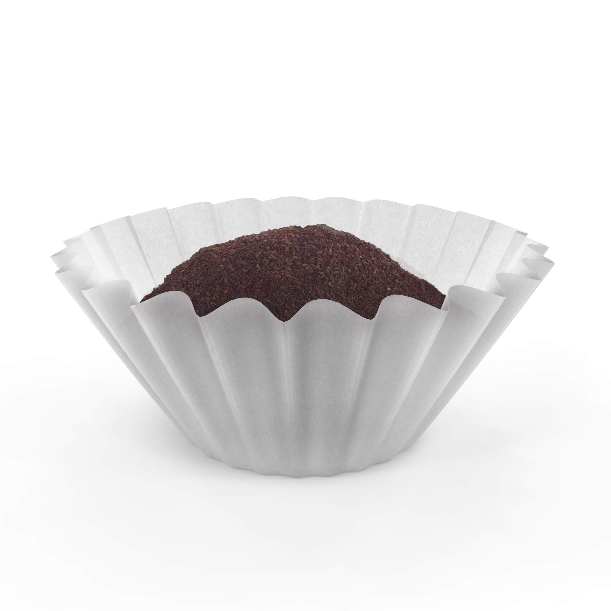 Cup of coffee brewed using PureHQ filters showing sediment-free result.