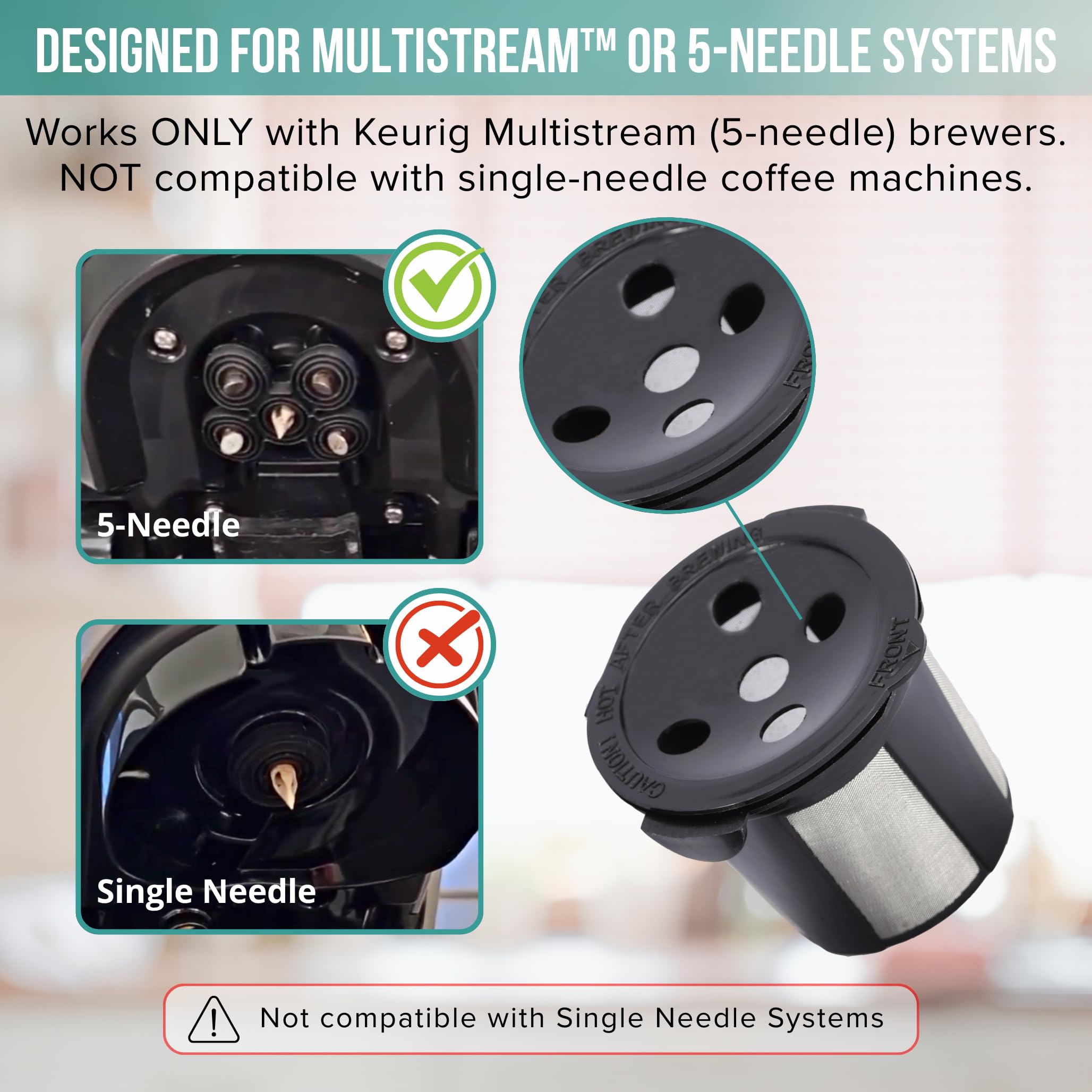 PUREHQ reusable K Cup for K Brew Chill designed for iced coffee preparation.