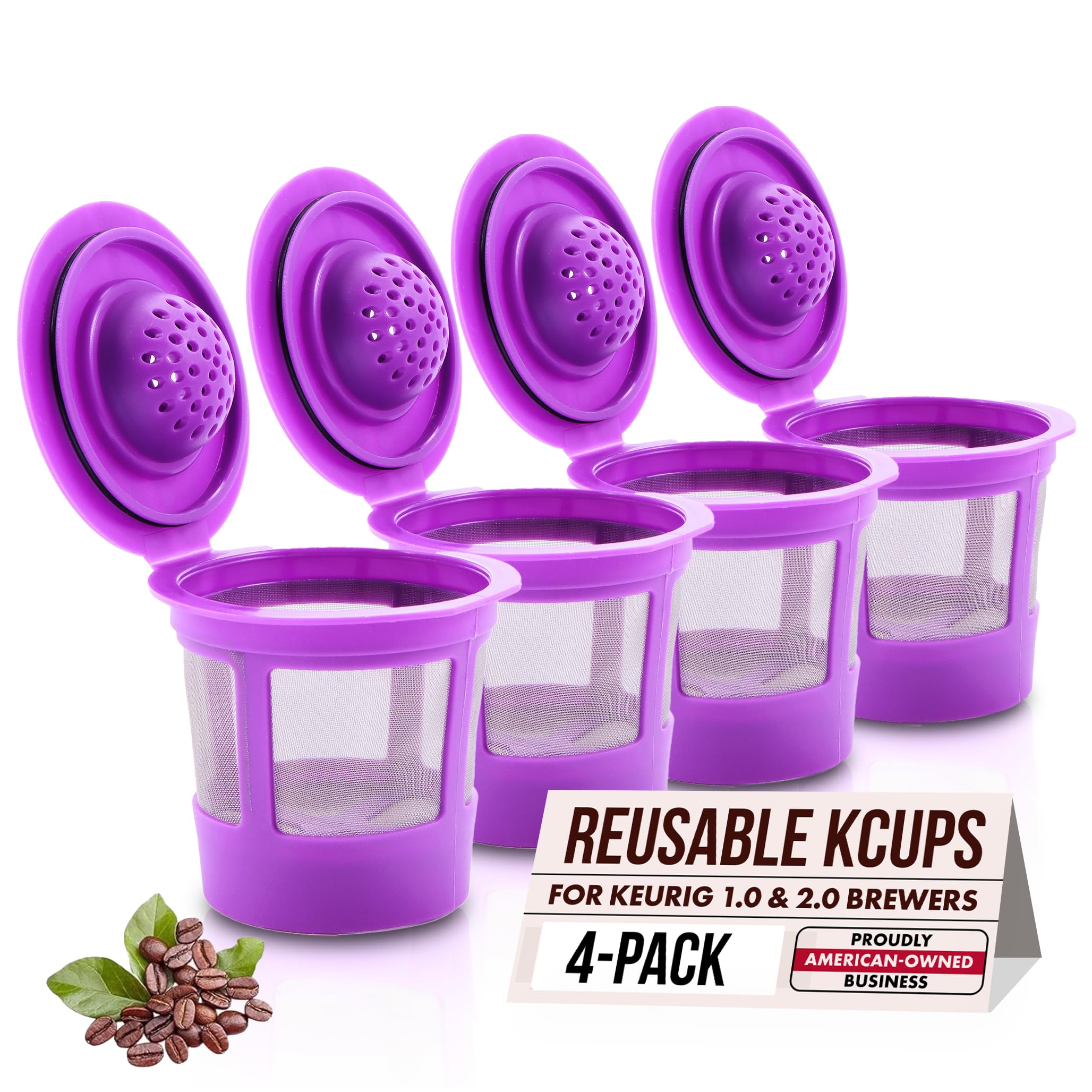 PUREHQ reusable K-Cup front view for durable, eco-friendly brewing
