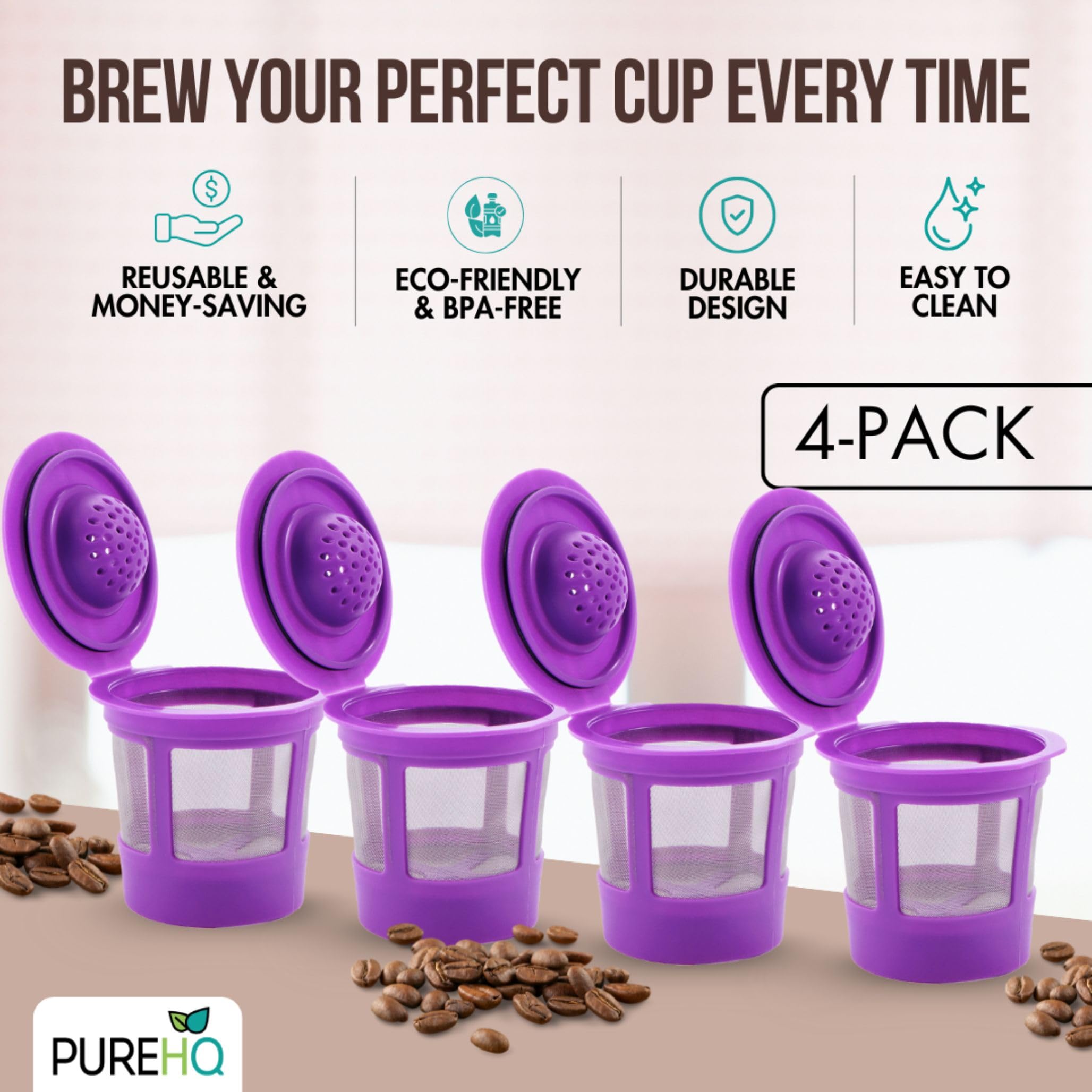 PUREHQ reusable-kcup-keurig-compatibility fits Keurig 1.0 and 2.0