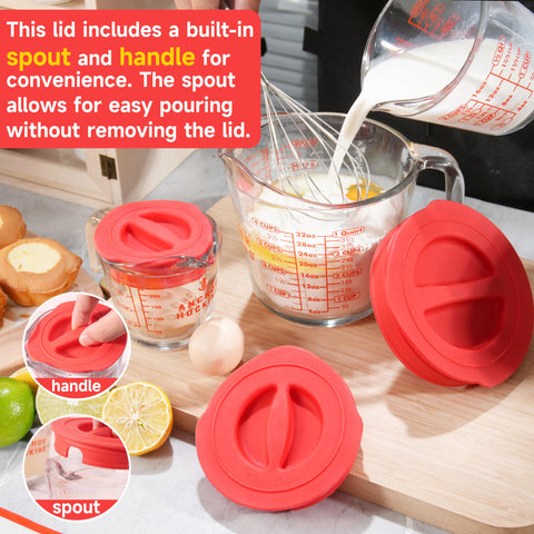 Purekra sealing closeup silicone lid shown in action.