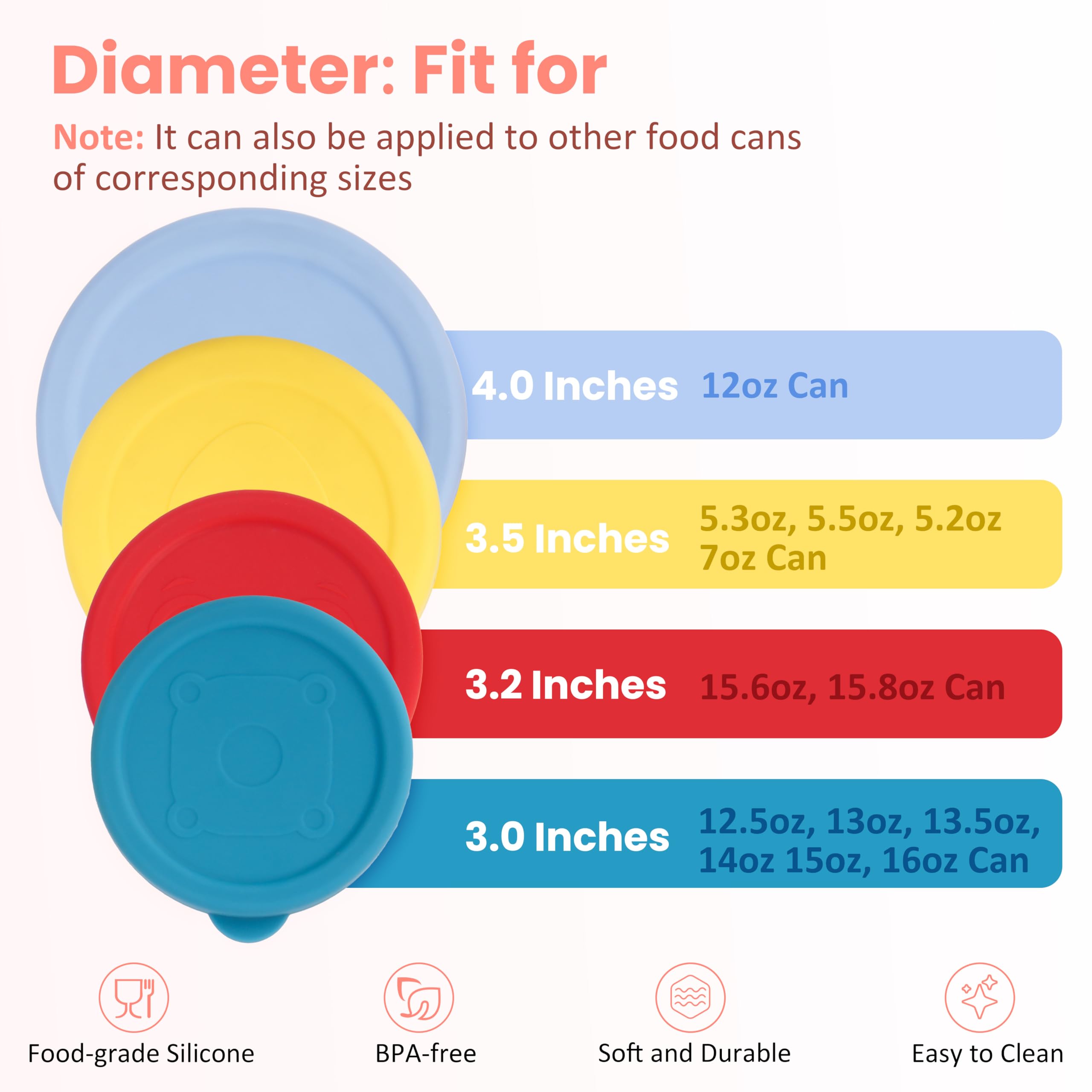 Purekra silicone can lids fit 3.2 inch cans for versatile storage and odor control