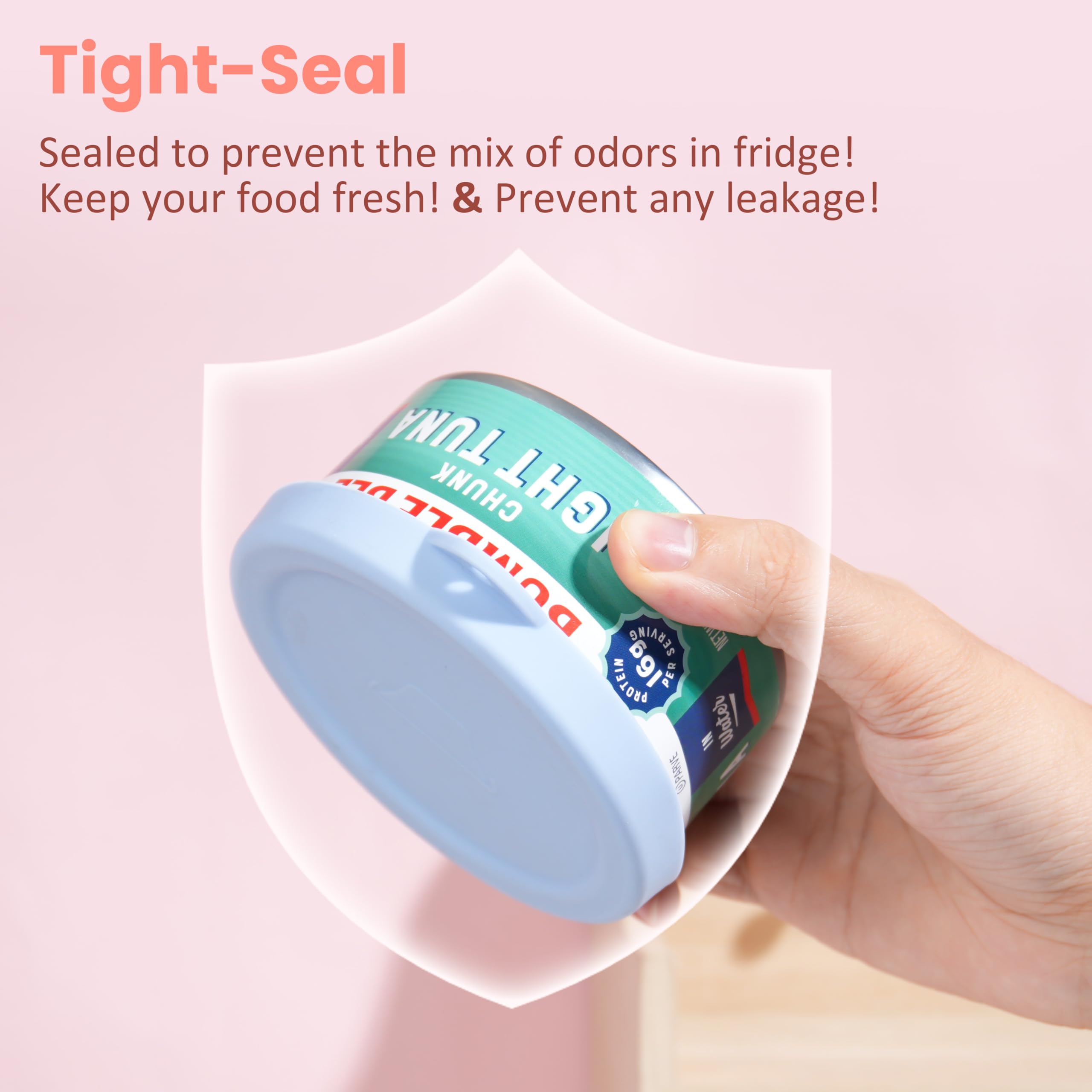 Purekra silicone can lids fit 4.0 inch cans with a leak proof design for leftovers