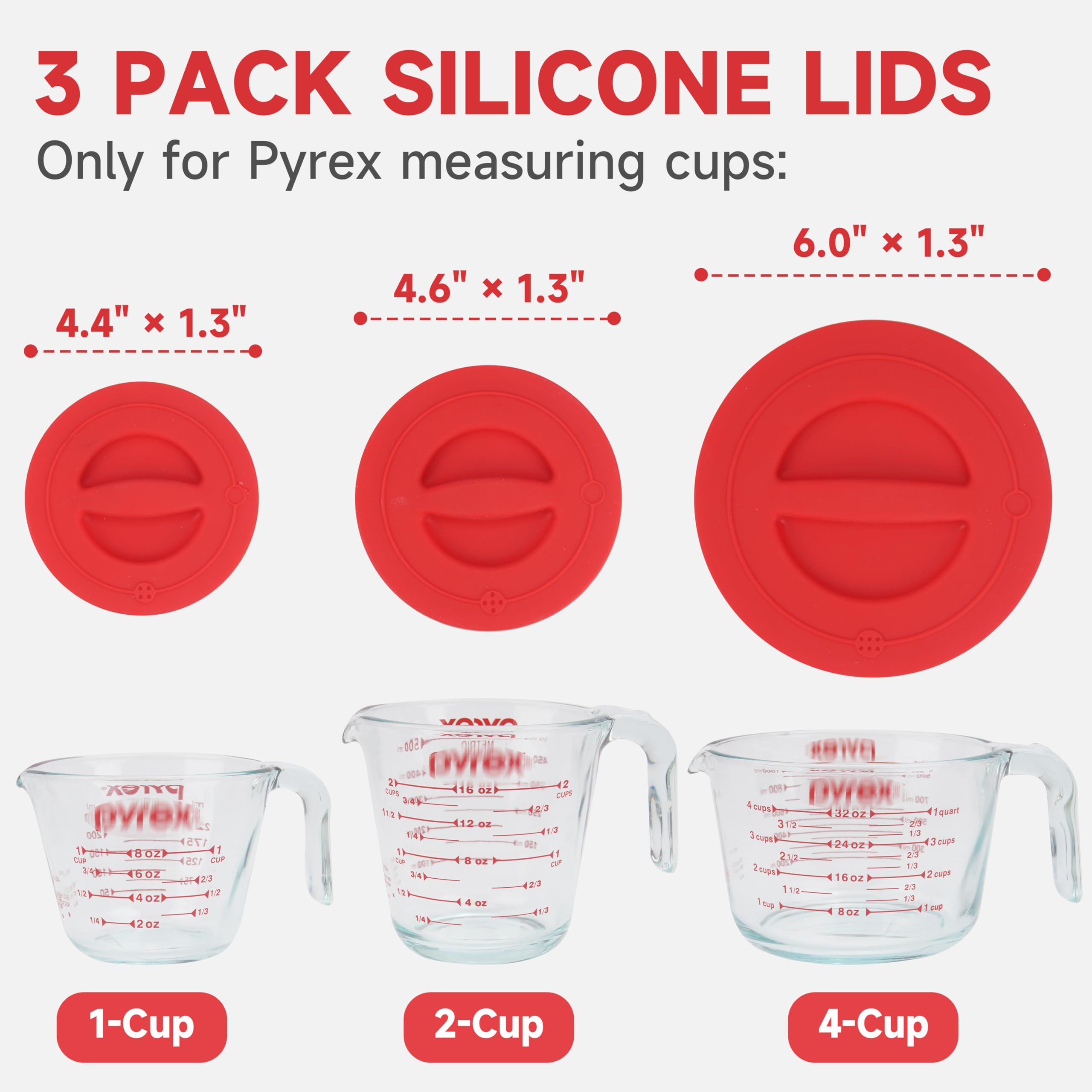 Purekra silicone lid for 2-Cup Pyrex for spill-free pouring.