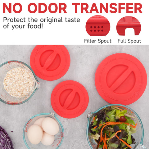 Purekra lid offers two pouring options for controlled pours.