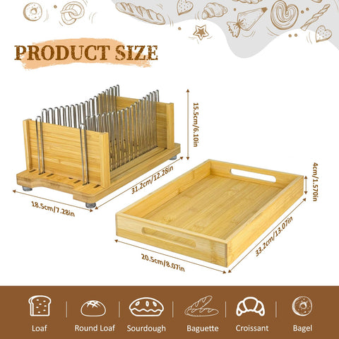 PURENJOY adjustable width and thickness guides secure bread handling for varied loaves