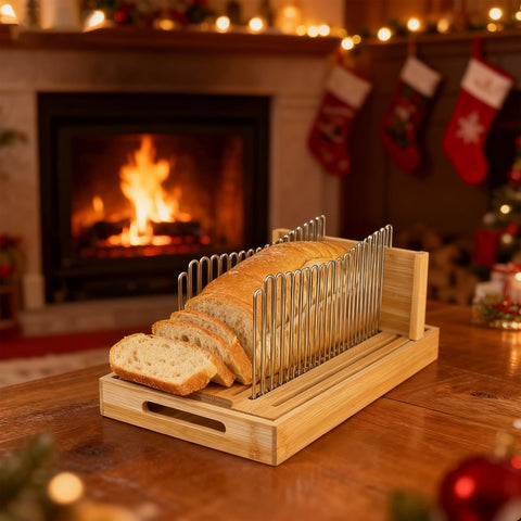 PURENJOY mineral oil-coated bamboo surface ensures safe contact with bread