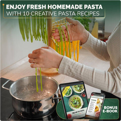 Purewood wooden pasta dryer arms extend to accommodate large batches of pasta.