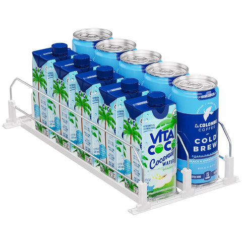 Puricon drink organizer front view showing two rows for easy access and storage