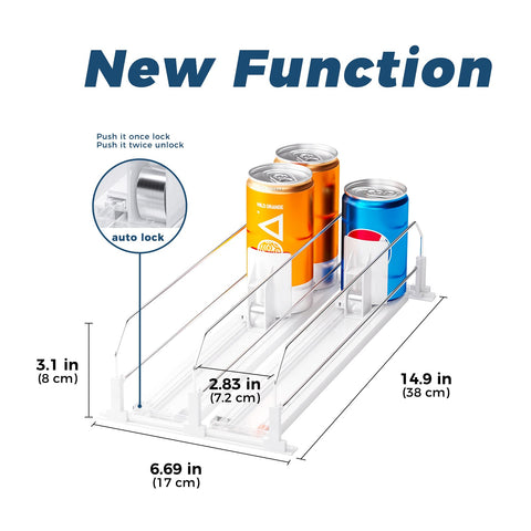Puricon two-row cans and bottles holder keeping beverages organized