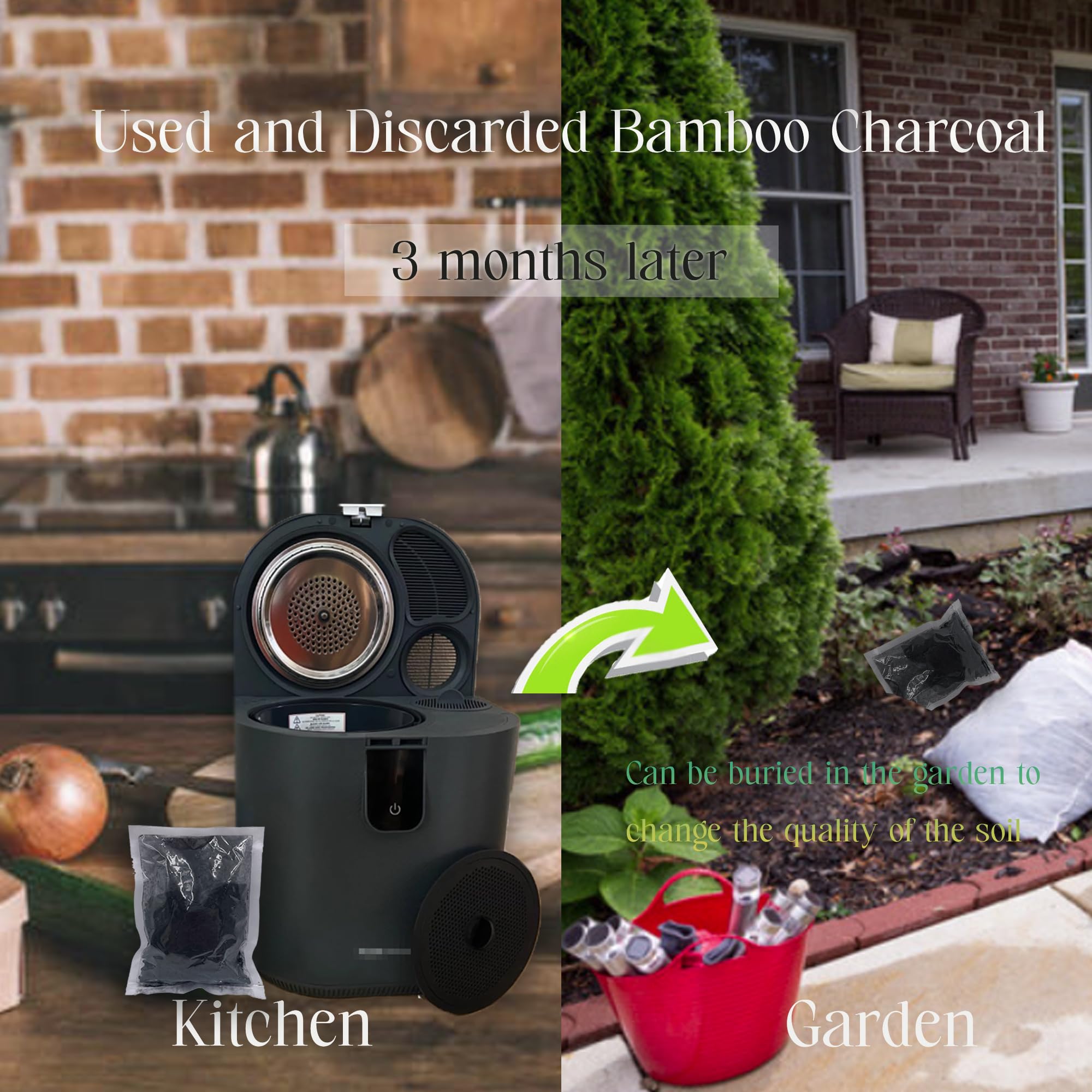 PurifyLogix multi-use charcoal refill suitable for fridge, vase, and more.