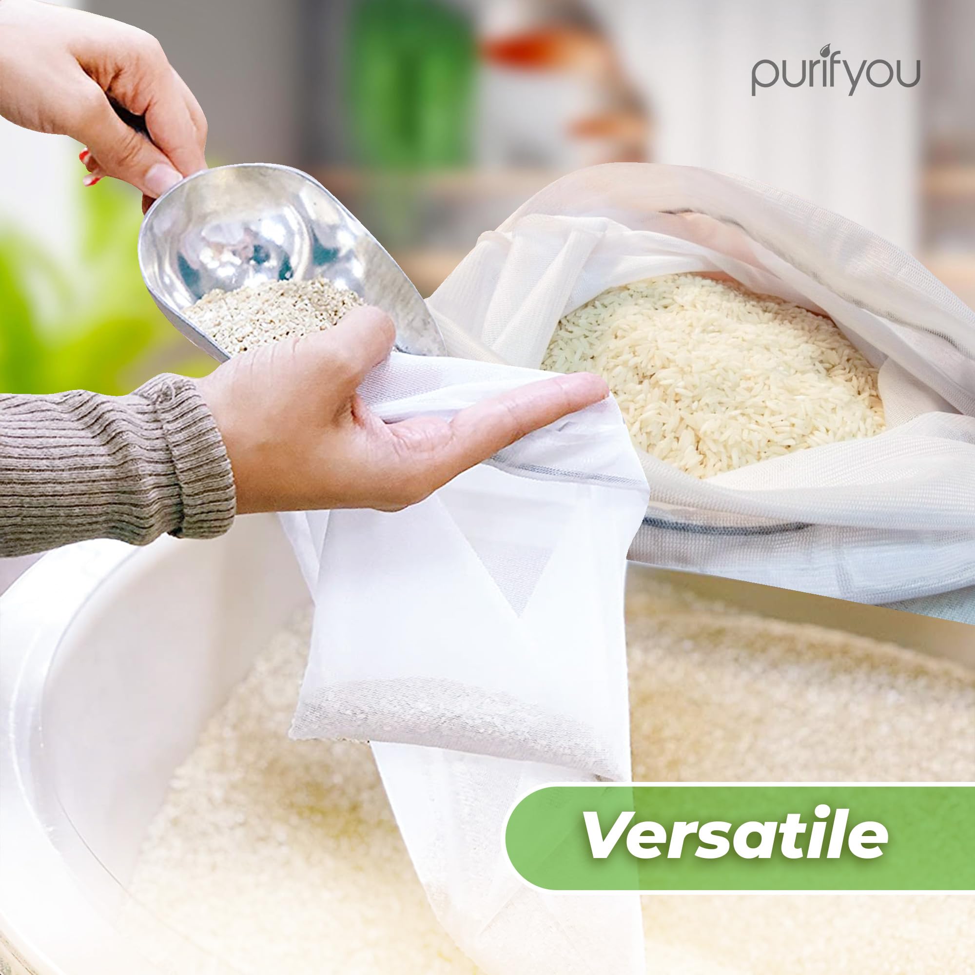 Purifyou tare weight tag visible for fast checkout at markets