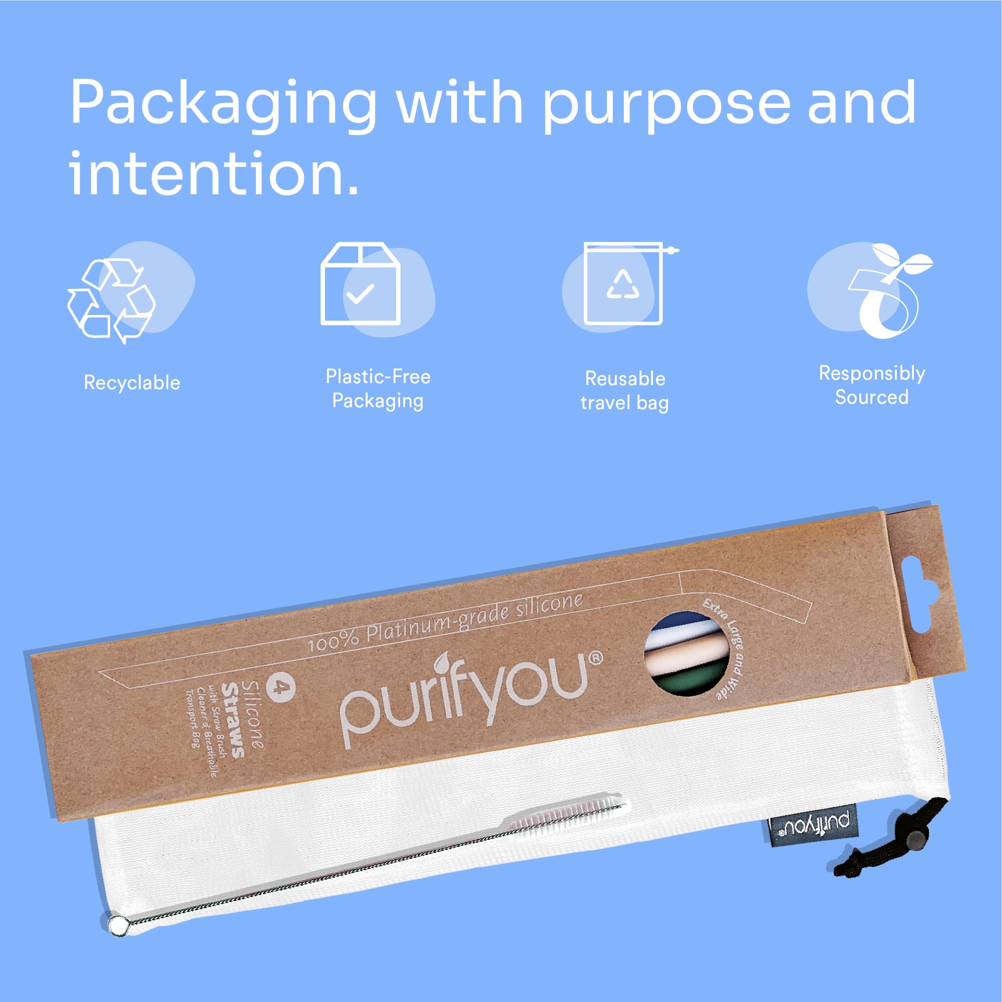 Purifyou hazelnut straw with detachable tip for easy cleaning
