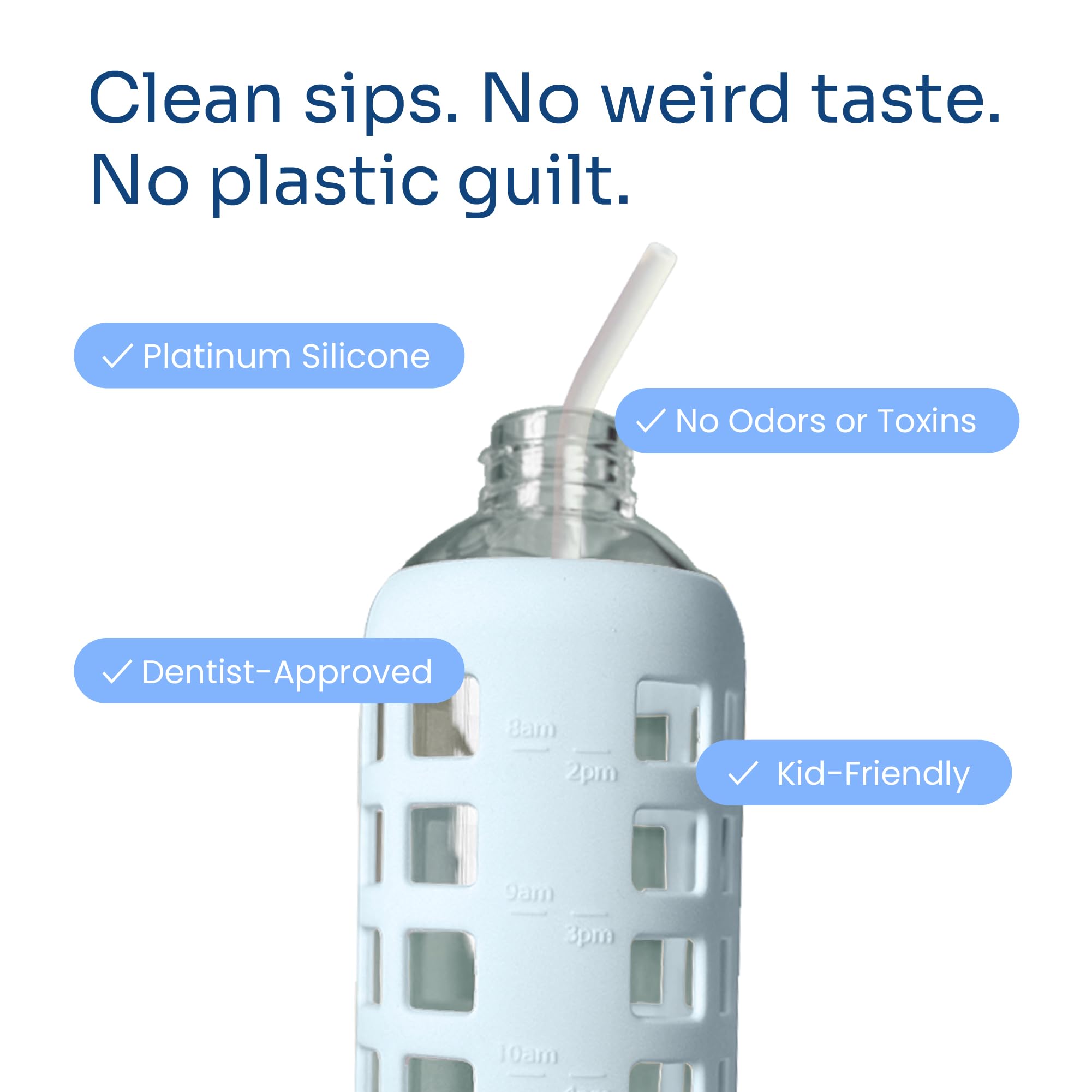 Purifyou shale green straw with flexible tip for smooth sipping