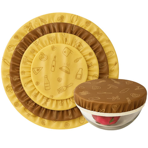 Purime beeswax bowl covers 5-pack on small bowls preserve freshness naturally