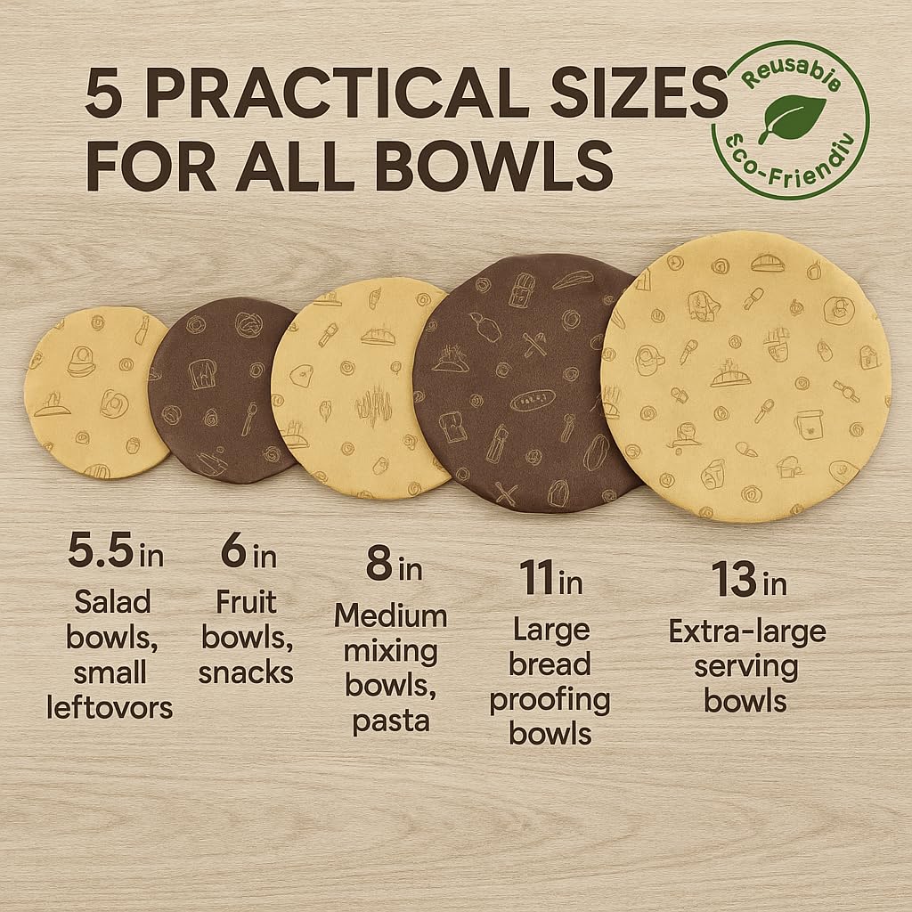 Purime beeswax bowl covers 6-inch seal to reduce waste